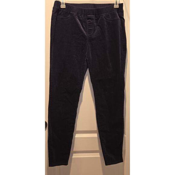 Eileen Fisher navy Corduroy pull on pants sz M - Picture 1 of 4